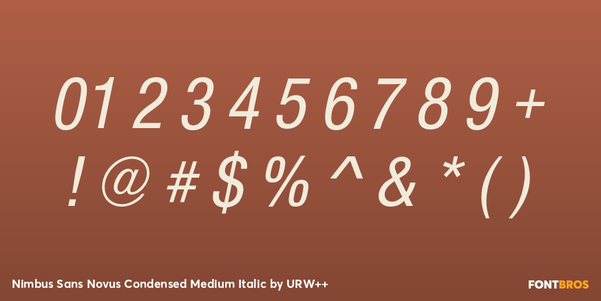 Nimbus Sans Novus Condensed Medium Italic Font Poster #4
