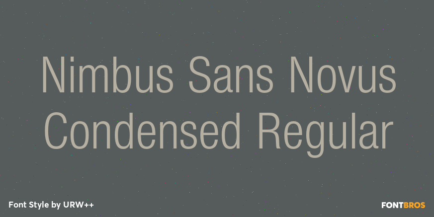 Nimbus Sans Novus Condensed Regular Poster