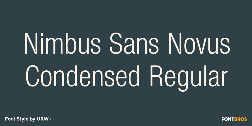 Nimbus Sans Novus Condensed Regular Poster