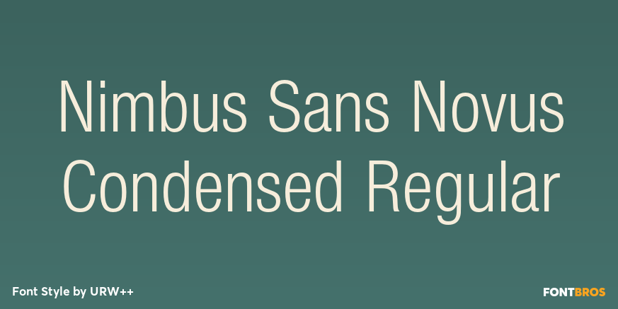 Nimbus Sans Novus Condensed Regular Poster