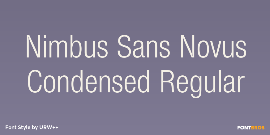 Nimbus Sans Novus Condensed Regular Poster