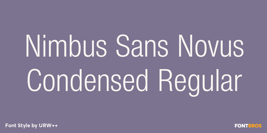 Nimbus Sans Novus Condensed Regular Poster