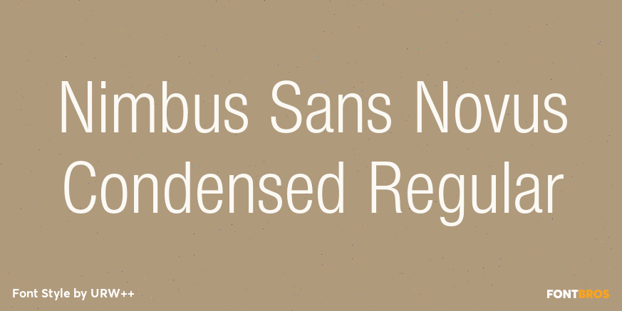 Nimbus Sans Novus Condensed Regular Poster