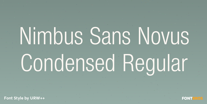 Nimbus Sans Novus Condensed Regular Poster
