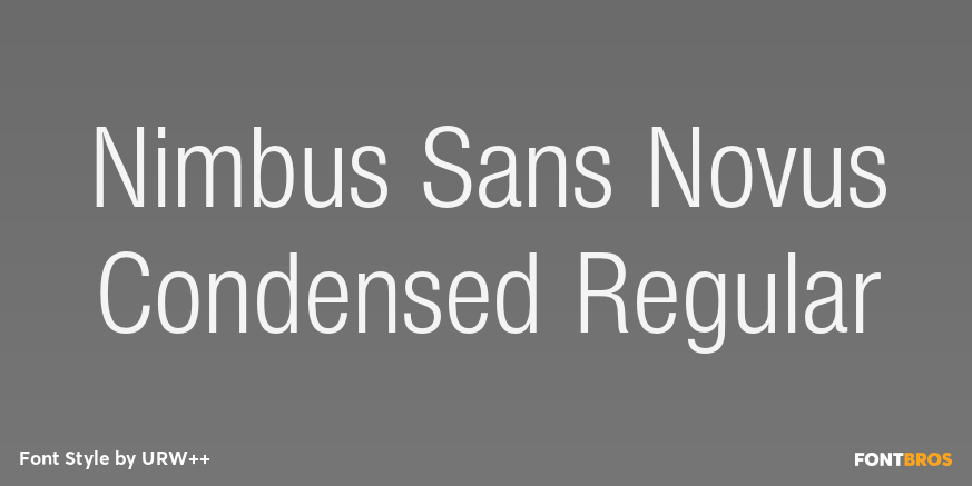 Nimbus Sans Novus Condensed Regular Poster