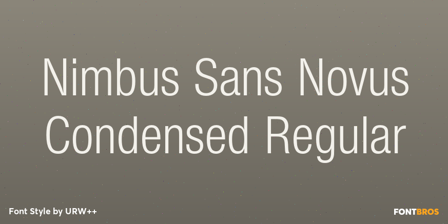 Nimbus Sans Novus Condensed Regular Poster