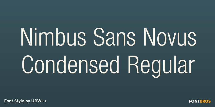 Nimbus Sans Novus Condensed Regular Poster
