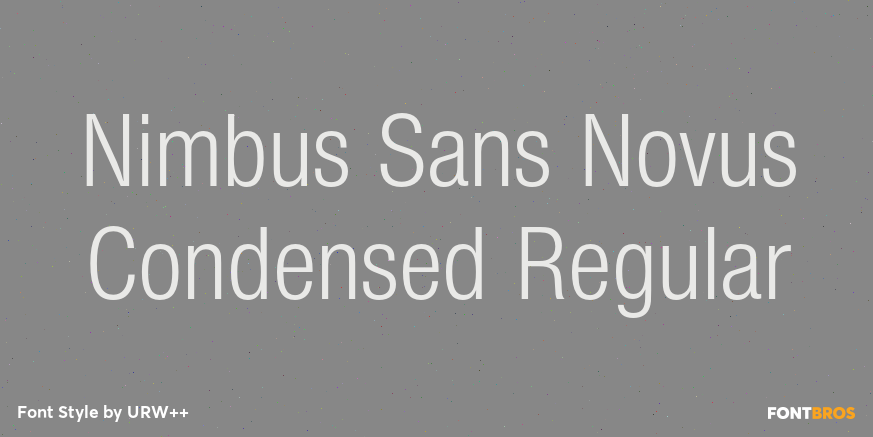 Nimbus Sans Novus Condensed Regular Poster