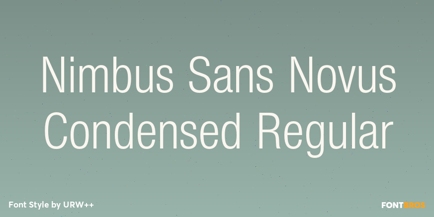 Nimbus Sans Novus Condensed Regular Poster