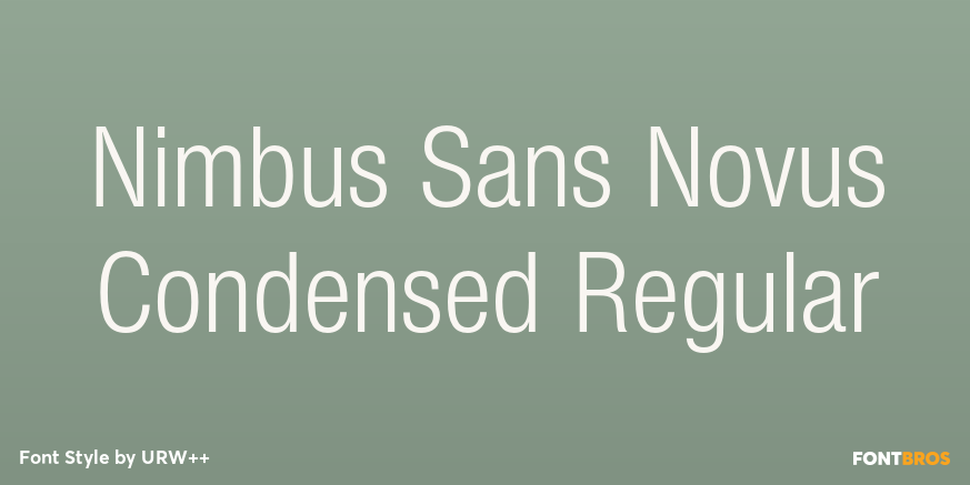 Nimbus Sans Novus Condensed Regular Poster