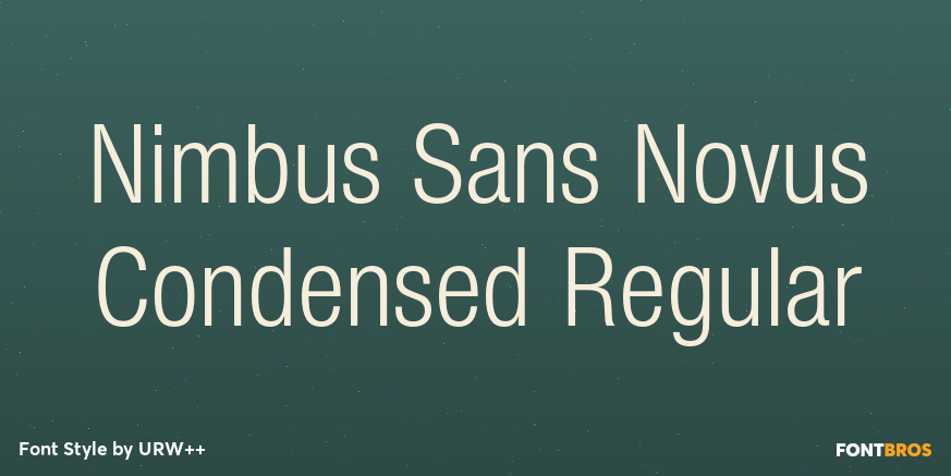 Nimbus Sans Novus Condensed Regular Poster