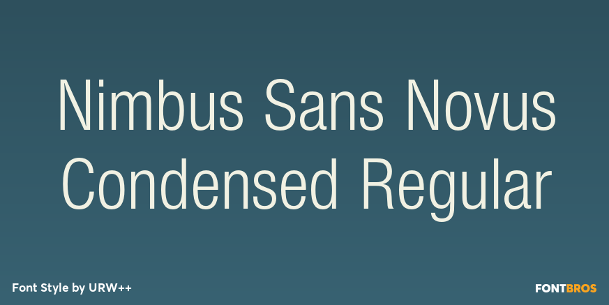 Nimbus Sans Novus Condensed Regular Poster