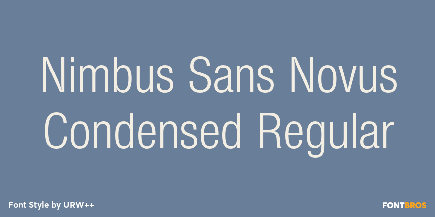 Nimbus Sans Novus Condensed Regular Poster