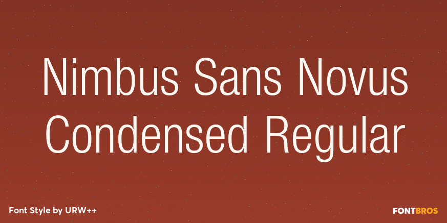 Nimbus Sans Novus Condensed Regular Poster