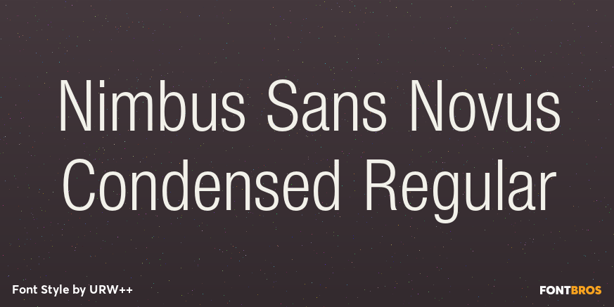 Nimbus Sans Novus Condensed Regular Poster