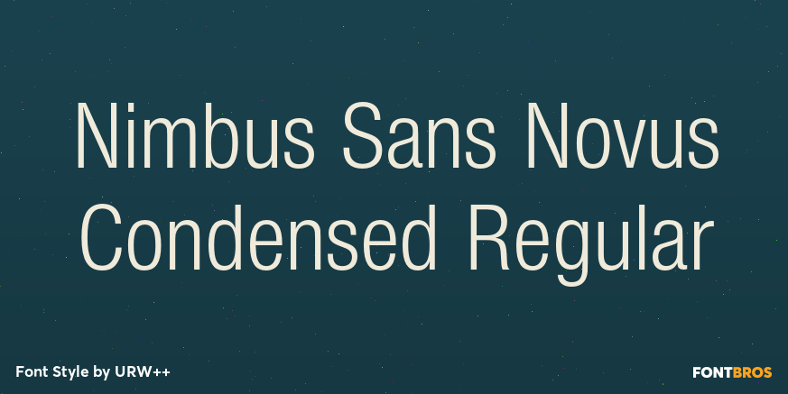 Nimbus Sans Novus Condensed Regular Poster