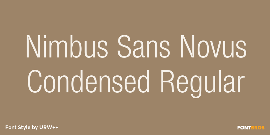 Nimbus Sans Novus Condensed Regular Poster