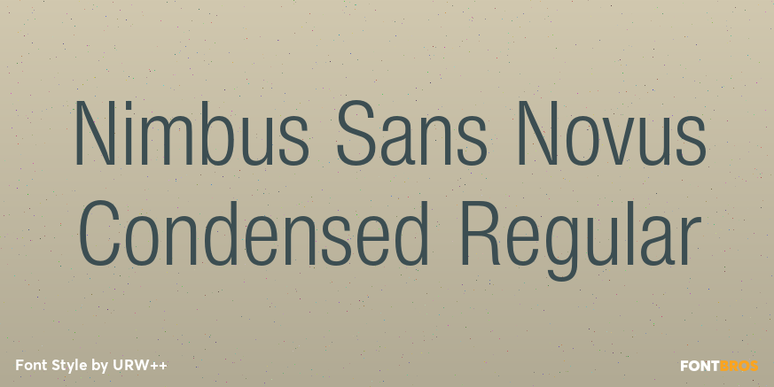 Nimbus Sans Novus Condensed Regular Poster
