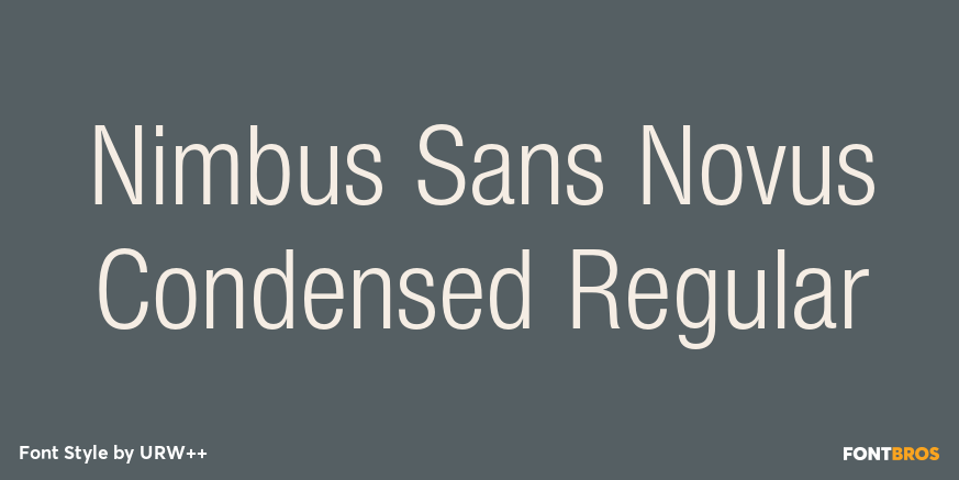 Nimbus Sans Novus Condensed Regular Poster