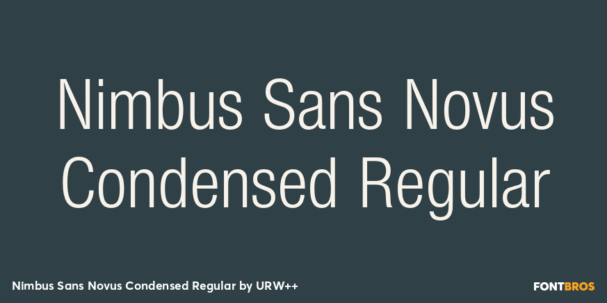 Nimbus Sans Novus Condensed Regular Poster