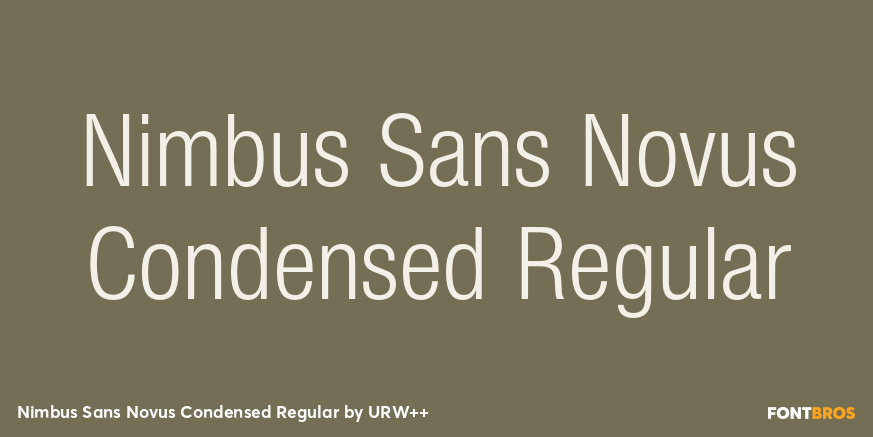 Nimbus Sans Novus Condensed Regular Poster