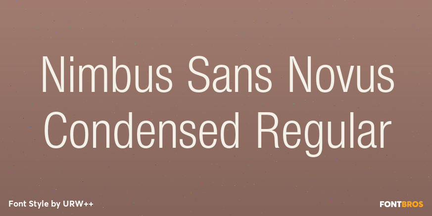 Nimbus Sans Novus Condensed Regular Poster