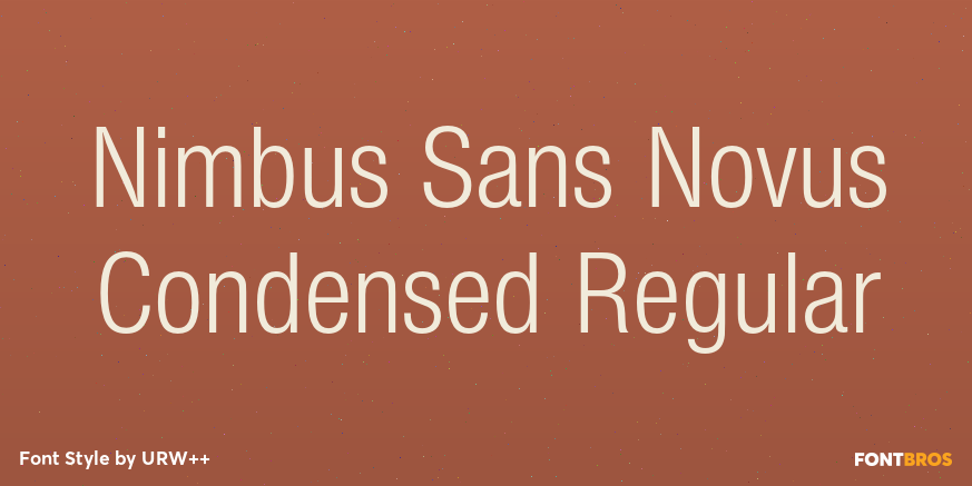 Nimbus Sans Novus Condensed Regular Poster