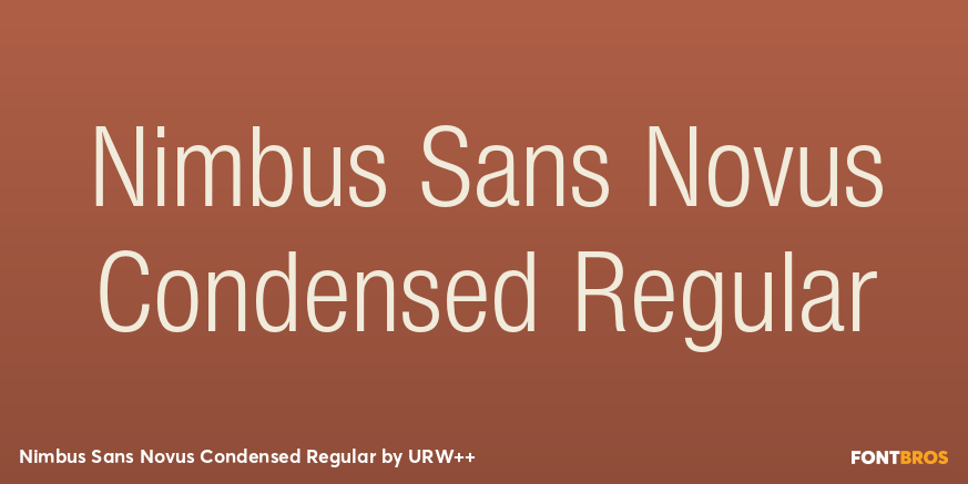 Nimbus Sans Novus Condensed Regular Poster