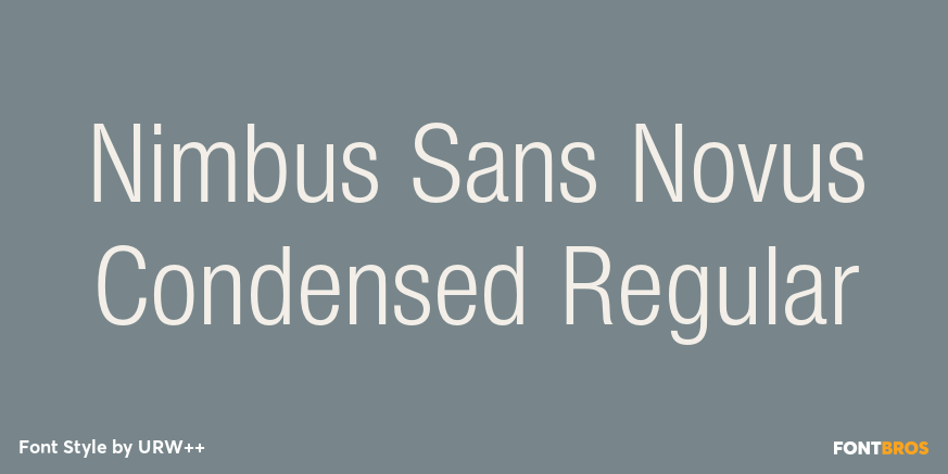Nimbus Sans Novus Condensed Regular Poster