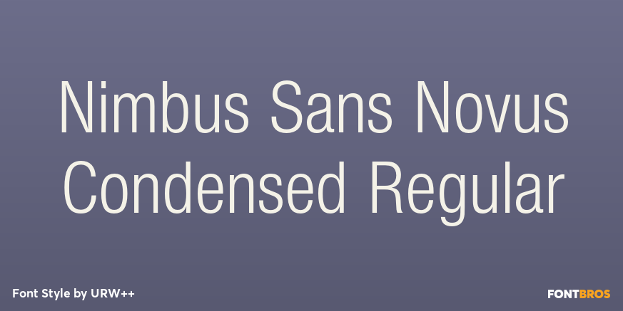 Nimbus Sans Novus Condensed Regular Poster