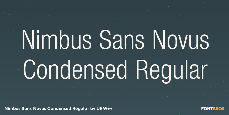 Nimbus Sans Novus Condensed Regular Poster