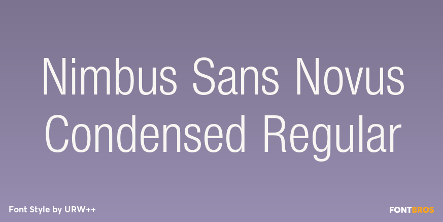 Nimbus Sans Novus Condensed Regular Poster