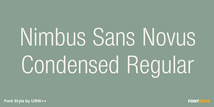 Nimbus Sans Novus Condensed Regular Poster