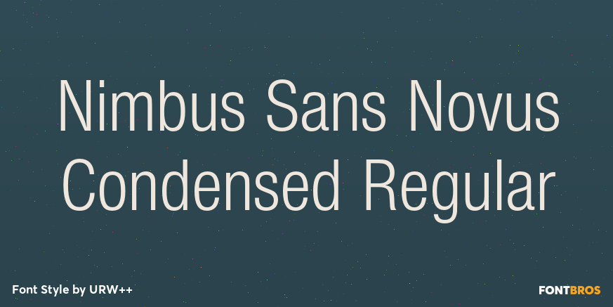 Nimbus Sans Novus Condensed Regular Poster