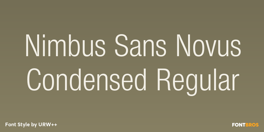 Nimbus Sans Novus Condensed Regular Poster