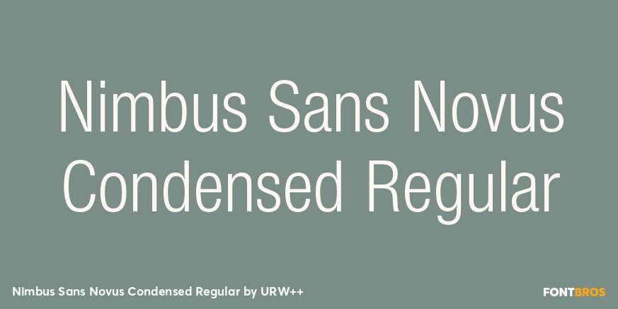 Nimbus Sans Novus Condensed Regular Poster