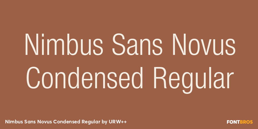 Nimbus Sans Novus Condensed Regular Poster