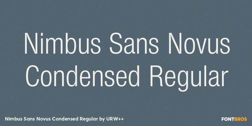 Nimbus Sans Novus Condensed Regular Poster