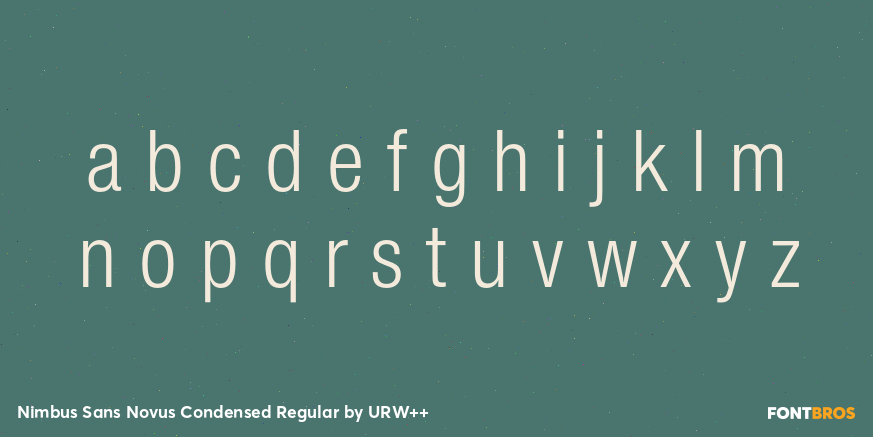 Nimbus Sans Novus Condensed Regular Font Poster #3