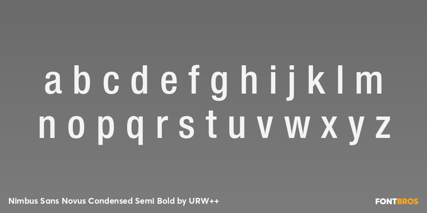 Nimbus Sans Novus Condensed Semi Bold Font Poster #3