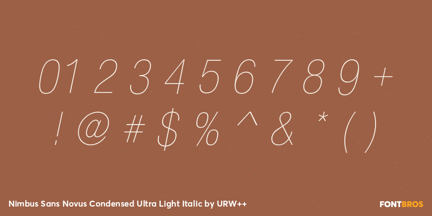 Nimbus Sans Novus Condensed Ultra Light Italic Font Poster #4