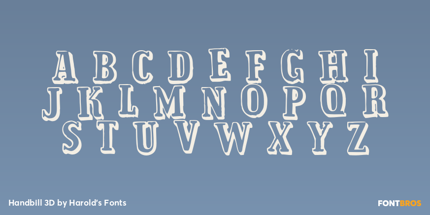 Handbill 3D Font Poster #2