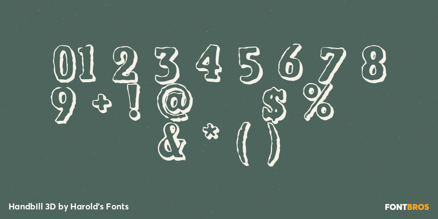 Handbill 3D Font Poster #4