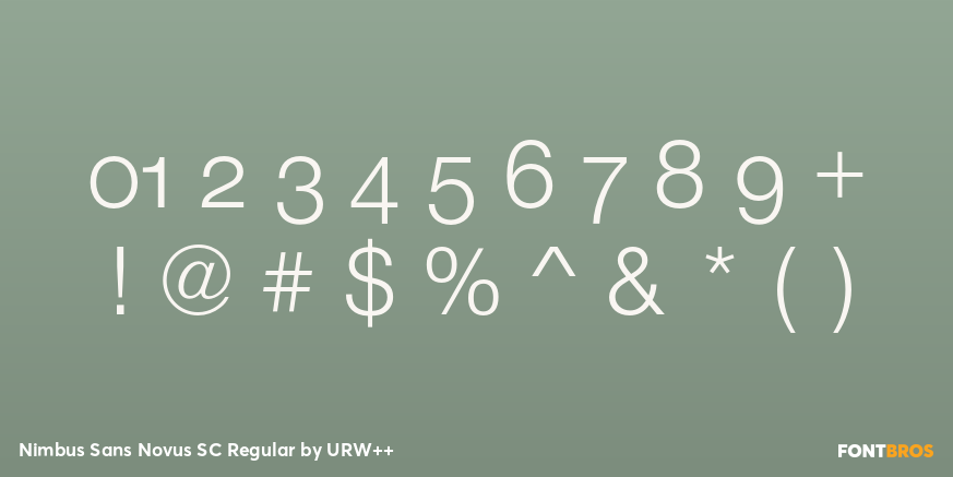 Nimbus Sans Novus SC Regular Font Poster #4