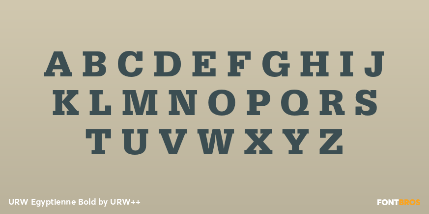 URW Egyptienne Bold Font Poster #1