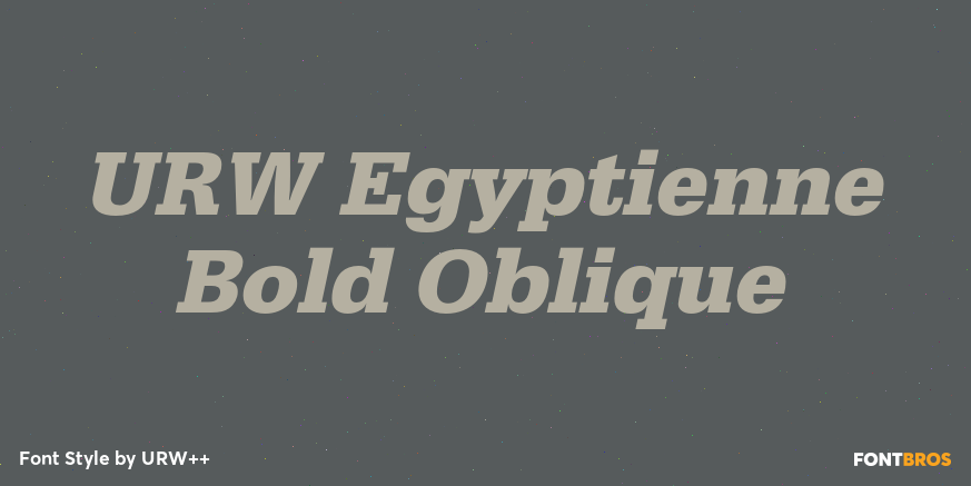 URW Egyptienne Bold Oblique Font Poster #1