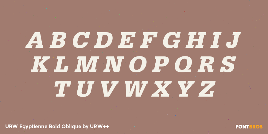 URW Egyptienne Bold Oblique Font Poster #1