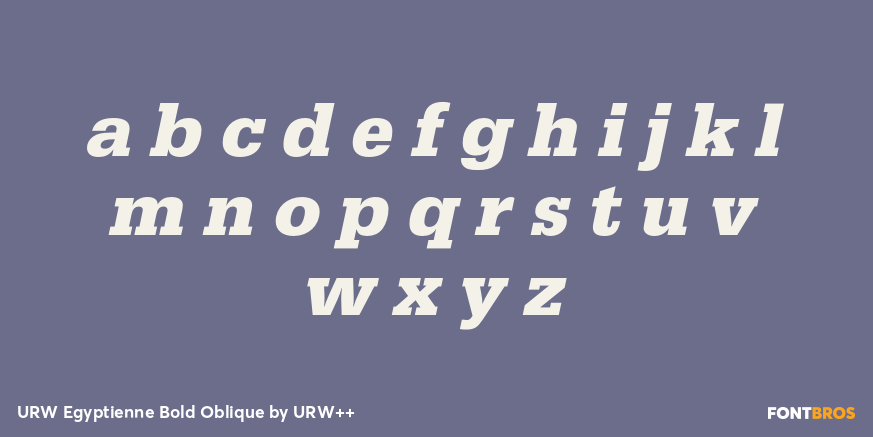 URW Egyptienne Bold Oblique Font Poster #1