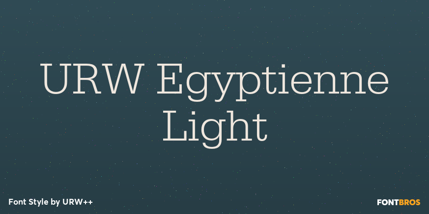 URW Egyptienne Light Poster