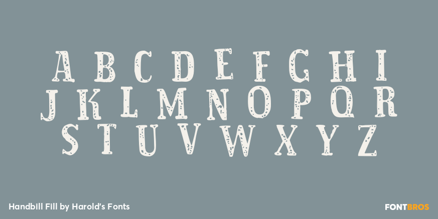 Handbill Fill Font Poster #2